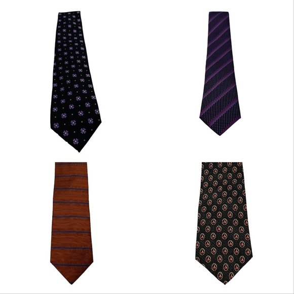 Sarar Jos A Banks Men's Neckties Blues Purple Navy Black Rust Silk - Picture 1 of 13